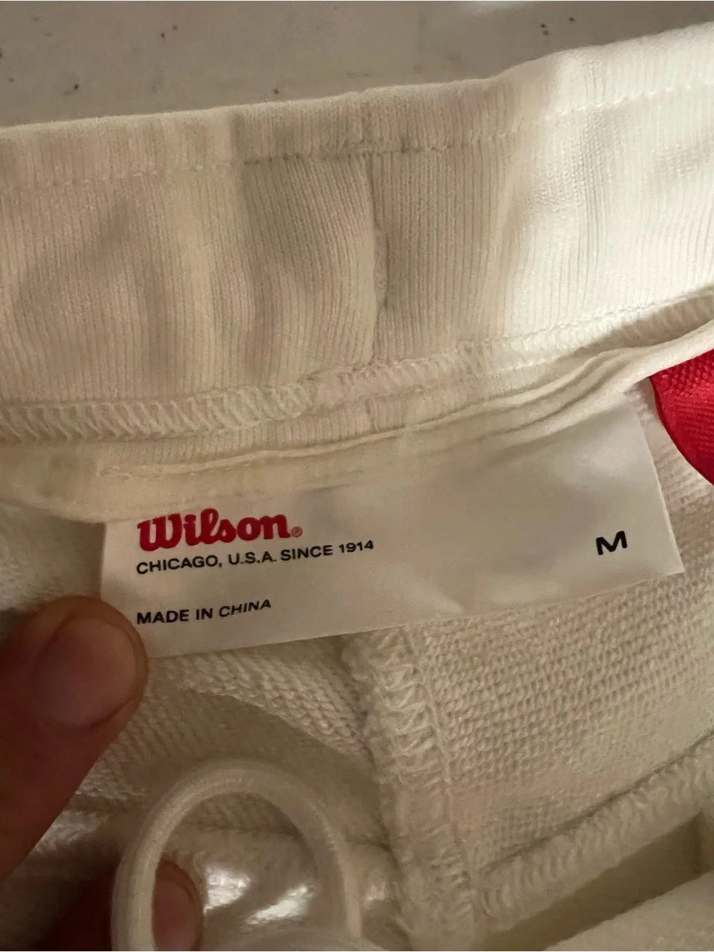 Wilson Men's Cream Athletic Sweatpants with Subtle Logo